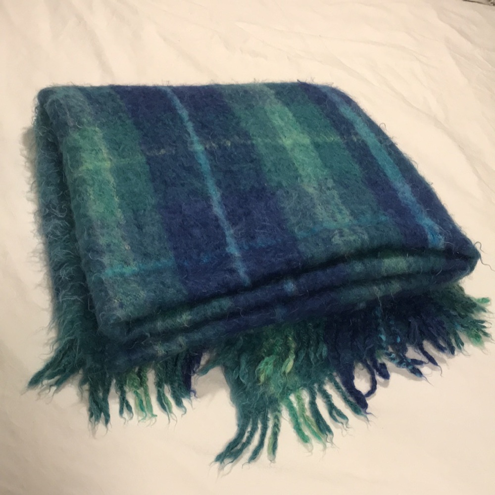 Large Queen Size Handwoven Mohair Blanket